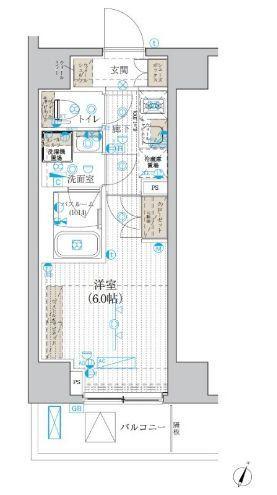 ブライズ吉野町(1K/3階)の間取り写真