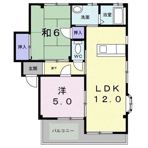 URARAI(2LDK/2階)の間取り写真