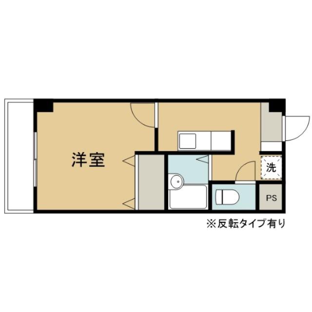Mヒルズ大清水(1K/2階)の間取り写真