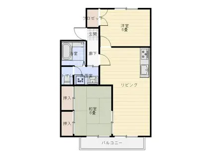 コートビレッジ鶴見(2LDK/2階)の間取り写真