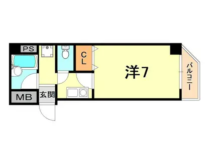 リンケージIII(1K/5階)の間取り写真
