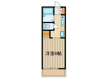 ぱれどーるケースリー(1K/1階)の間取り写真