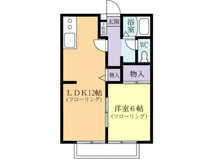 マイシティライフ18番館(1LDK/1階)の間取り写真