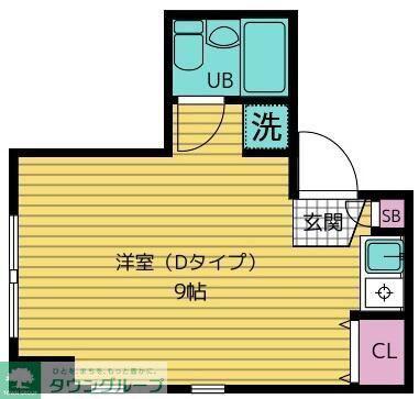 アトリエビル(ワンルーム/2階)の間取り写真