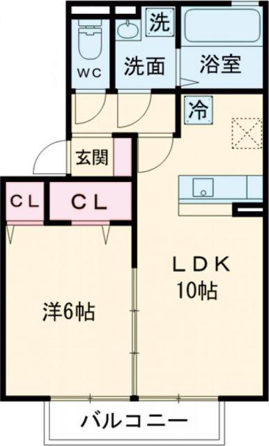 グランシャリオK(1LDK/1階)の間取り写真