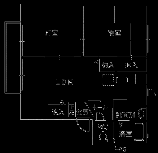 もくれん館A棟(2LDK/2階)の間取り写真