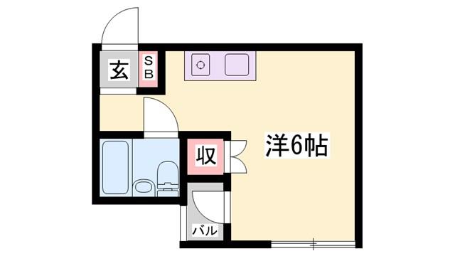 フローラル北平野(ワンルーム/3階)の間取り写真