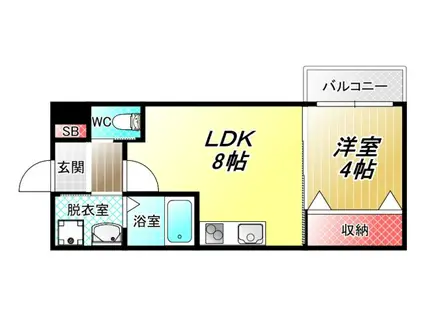 H-MAISON衣摺II(1LDK/1階)の間取り写真