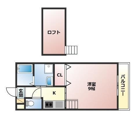 プレシアス・タウン(1K/2階)の間取り写真