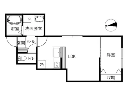 MA MAISON新庄(1LDK/1階)の間取り写真