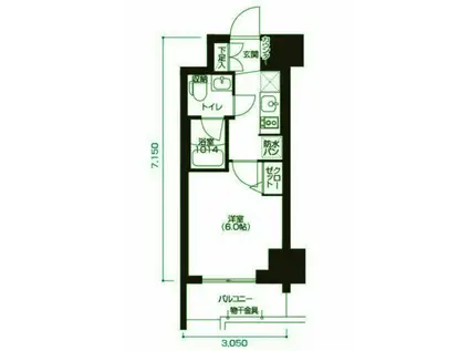 アーバネックス大森(1K/2階)の間取り写真