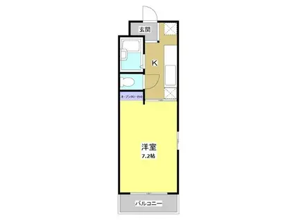 ラフォーレ半田(1K/2階)の間取り写真