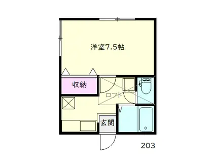 センチュリーコート(1K/2階)の間取り写真