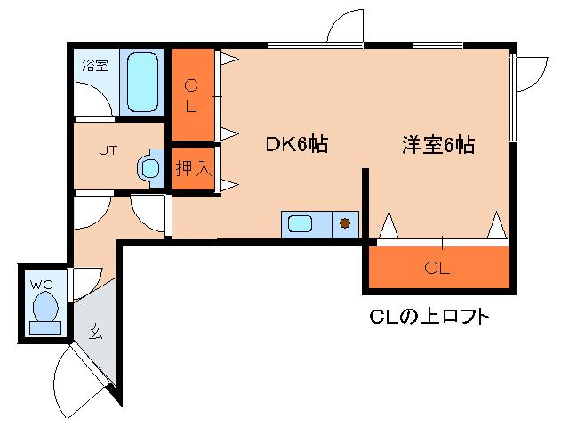 コーポユウコ(1DK/1階)の間取り写真