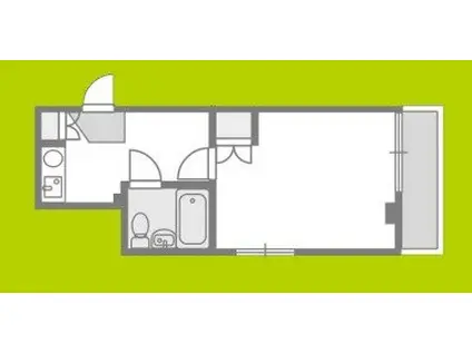 リバープラザ駒川(1K/2階)の間取り写真