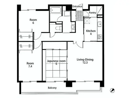 リュゼ田端不動坂(3LDK/3階)の間取り写真