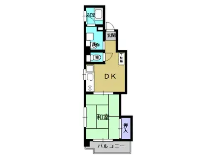 前田ビル(1DK/3階)の間取り写真