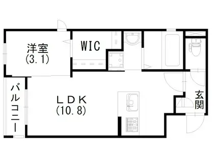 SAINT NAZARETH(1LDK/1階)の間取り写真