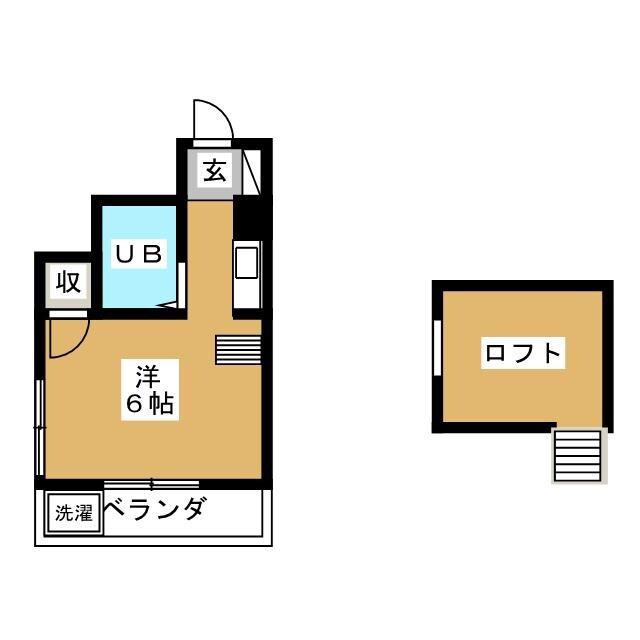 サンメゾン(ワンルーム/2階)の間取り写真