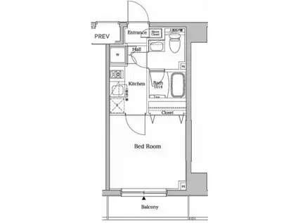 ラフィスタ蕨中央ヴェルシード(1K/7階)の間取り写真