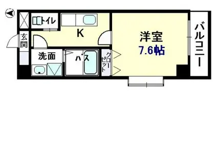 エーデルワイス本所(1K/7階)の間取り写真