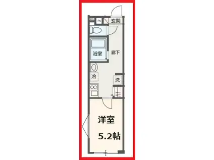 メルディア梅島IX(1K/2階)の間取り写真