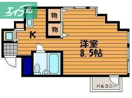 セシルタワー(1K/2階)の間取り写真