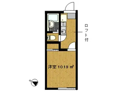 メゾン ド アッシュ(1K/1階)の間取り写真