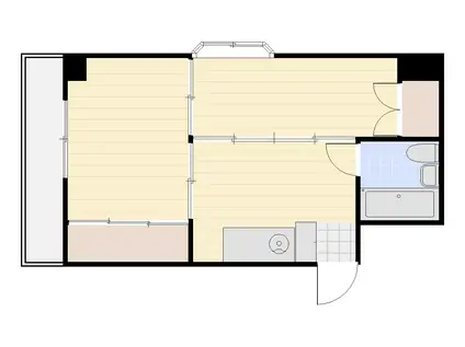 福田ビル(2DK/2階)の間取り写真
