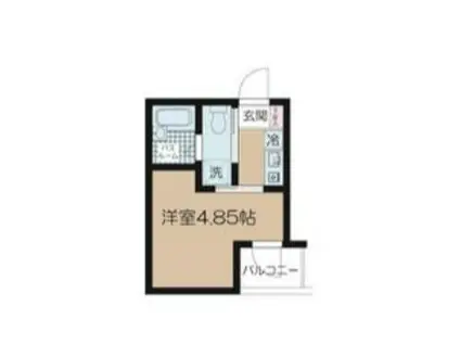 QUPS EKODA(1K/1階)の間取り写真