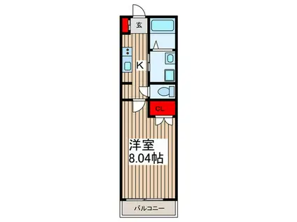 サイプレスの森III(1K/3階)の間取り写真