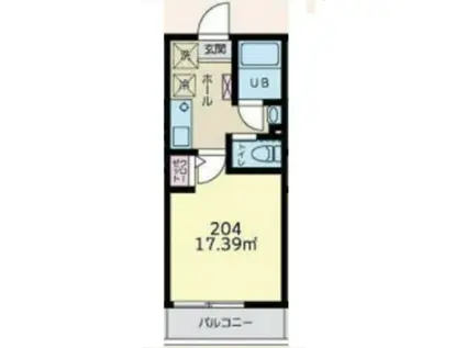 リュクスメゾンヘイアン(1K/2階)の間取り写真