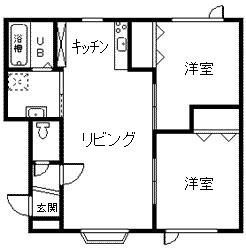 シーガル(2LDK/2階)の間取り写真