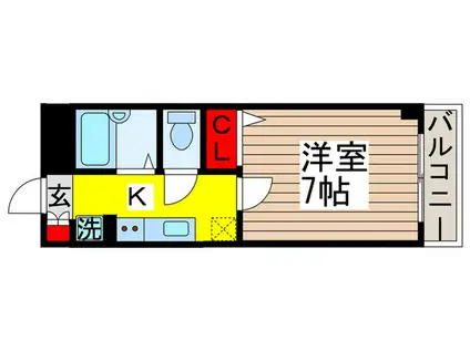 プライムアーバン行徳III(1K/5階)の間取り写真