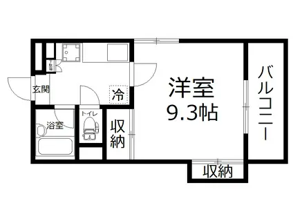 シェーンハイムS(1K/4階)の間取り写真