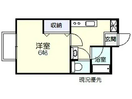 メゾンサンチュール(1K/2階)の間取り写真