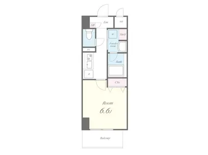 AKASHI ENTERPRISE(1K/6階)の間取り写真