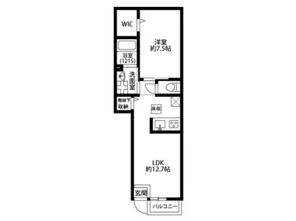 アムールクールダンジュ(1LDK/1階)の間取り写真