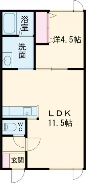 LICO(1LDK/1階)の間取り写真