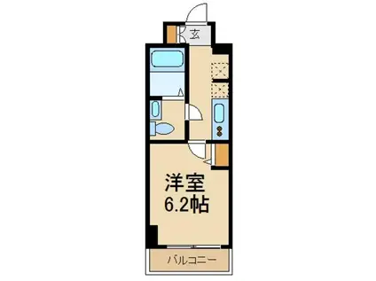 リヴシティ武蔵浦和(1K/3階)の間取り写真