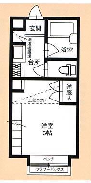 プラトー浅香(1K/1階)の間取り写真
