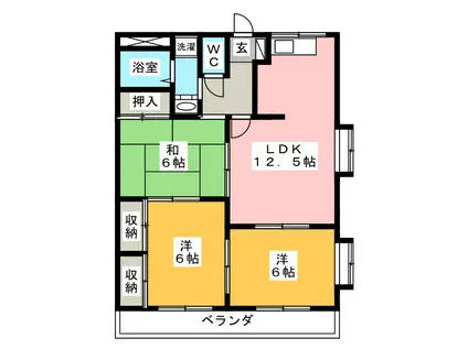 サバーイ・デイ・ビラ(3LDK/2階)の間取り写真