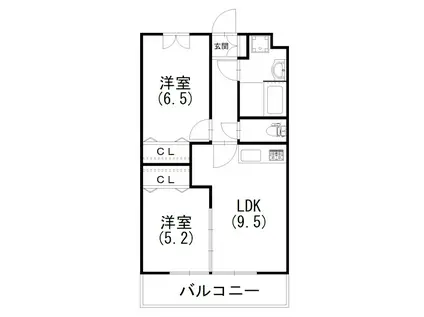 SPRING HOUSE SATO(2LDK/1階)の間取り写真