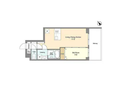 オープンブルーム和光(1LDK/2階)の間取り写真