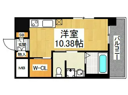 リズィエール(ワンルーム/5階)の間取り写真