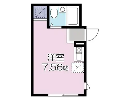 DAWN LODGE(ワンルーム/1階)の間取り写真