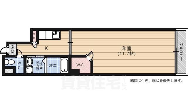 PISO SIESTA(1K/7階)の間取り写真