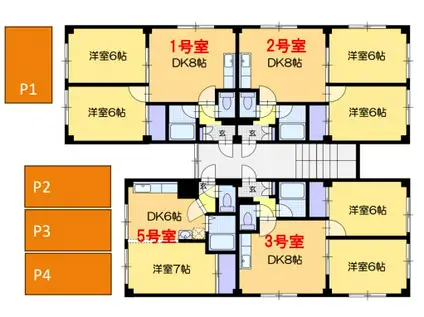 ラフォーレ17(2DK/3階)の間取り写真