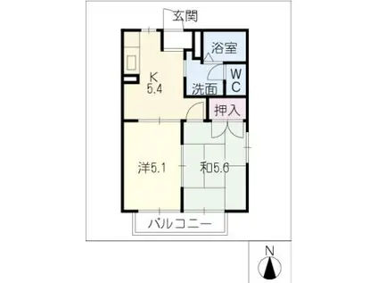 レオ エルド(2K/1階)の間取り写真