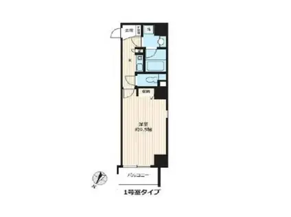 メトロフロント神田(1K/7階)の間取り写真